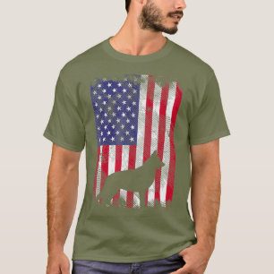 Camiseta German shepherd de Sinalizador Americano Vintage K