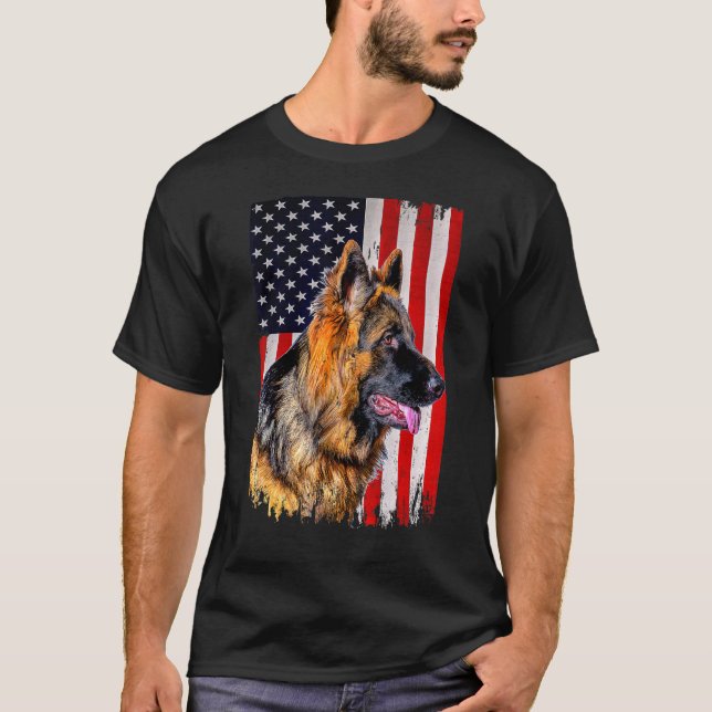Camiseta German shepherd de Sinalizador german shepherd Ame (Frente)