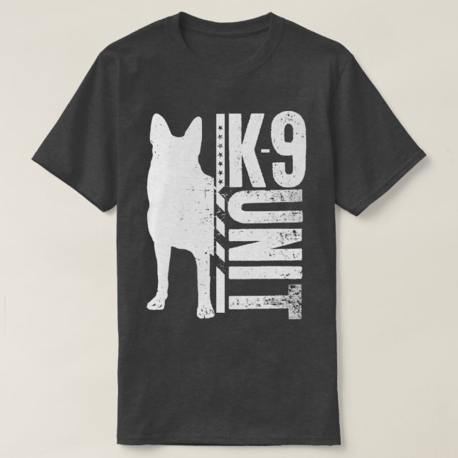 Camiseta German shepherd de unidade K9 (3) (Frente do Design)