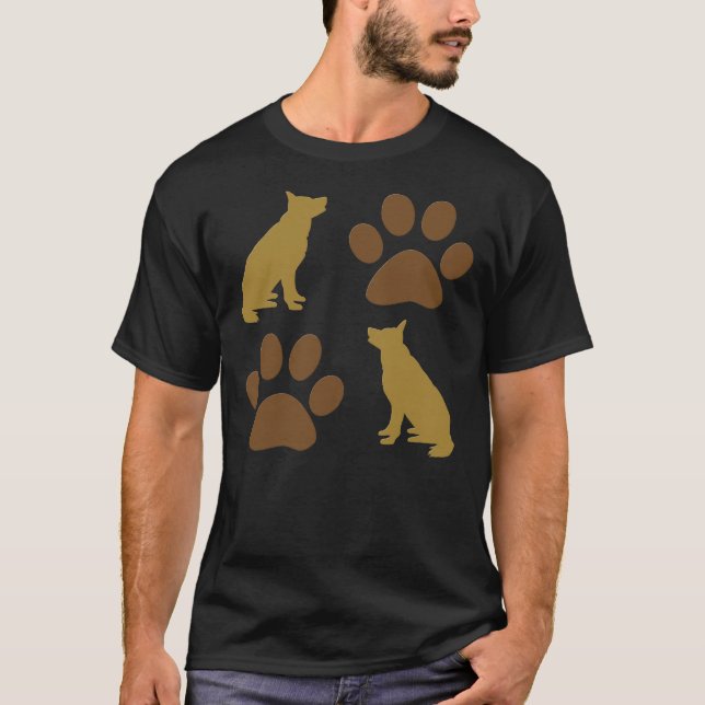 Camiseta German shepherd derretidos (Frente)