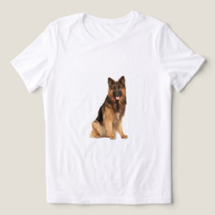 Camiseta German shepherd,design de hetero de enrolador, cão