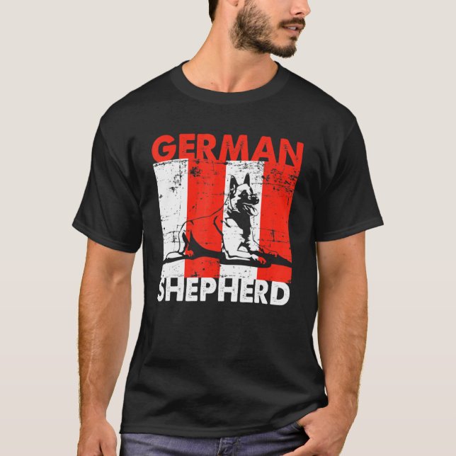 Camiseta German shepherd Design traseiro do german shepherd (Frente)