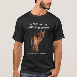 Camiseta German shepherd Divertido Sobre O Compro Adotar Ca