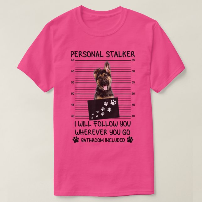 Camiseta German shepherd do Marcador Pessoal (Frente do Design)
