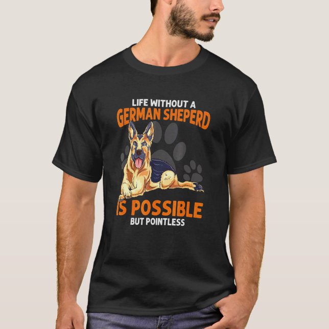 Camiseta German Shepherd Dog Owner Animal Graphic (Frente)