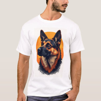 Camiseta German Shepherd Dog Portrait Graphic