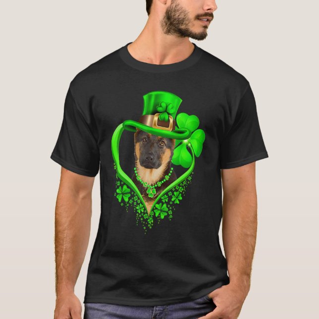 Camiseta German Shepherd Dog St Patricks Day Lover Irish Sh (Frente)