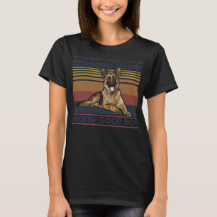 Camiseta German shepherd Doggo 2021 Heckin Good Boy Vintage