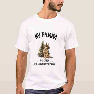 Camiseta German shepherd e Natal, Design de Cachorro Engraç