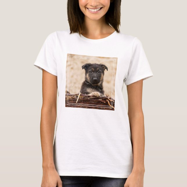 Camiseta German shepherd Em Cesta (Frente)