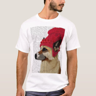 Camiseta German shepherd em Red Wooly Hat