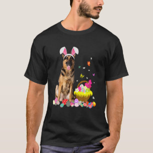 Camiseta German shepherd Engraçado Cachorro do Dia das Pásc