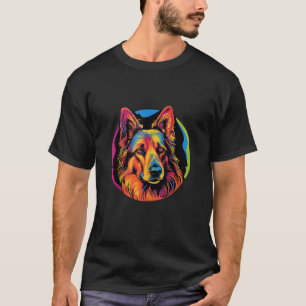 Camiseta German shepherd Engraçado Cachorro Pop Pet Adorava