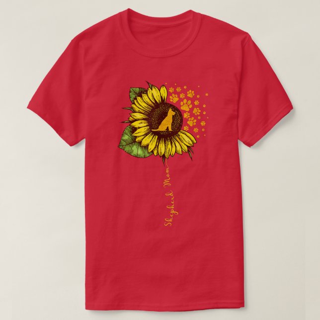 Camiseta German shepherd Engraçado Mãe Dia de as mães De Gi (Frente do Design)