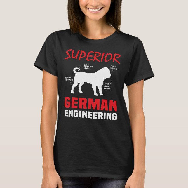 Camiseta German shepherd Engraçado Proprietário do Cachorro (Frente)