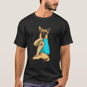 Camiseta German shepherd Eu Adoro Mamãe Tatuagem Roupa Cach