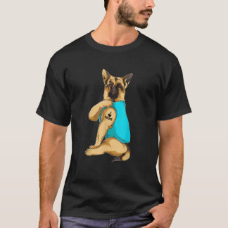 Camiseta German shepherd Eu Adoro Mamãe Tatuagem Roupa Cach