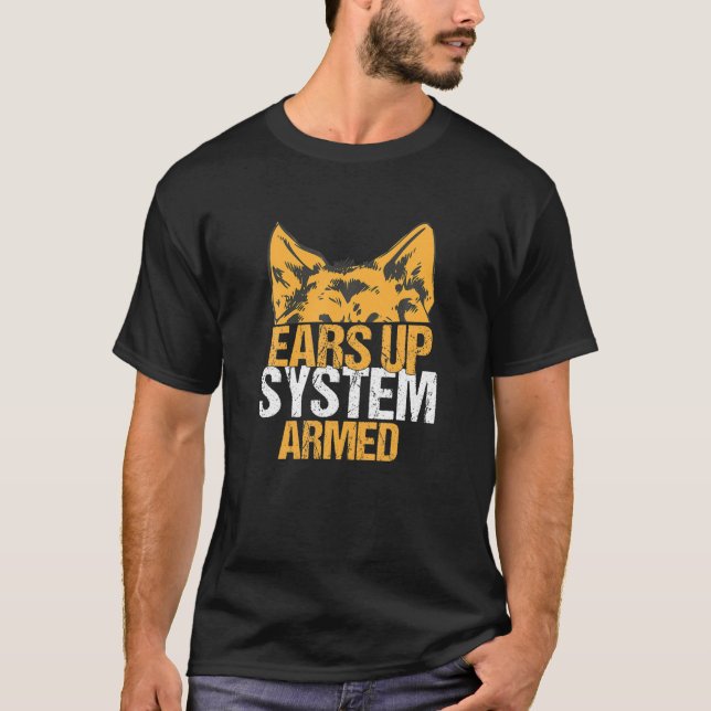 Camiseta German shepherd Evoca Sistema Armado Cachorro Engr (Frente)