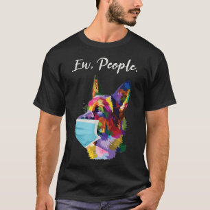 Camiseta German shepherd Ew Pessoas Cachorro Colorido Vesti