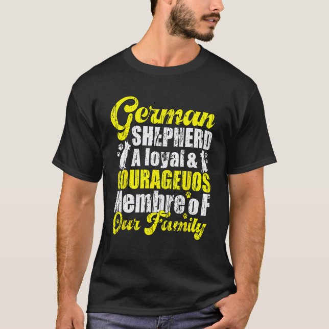 Camiseta German Shepherd family Loyalty & Protector Shepher (Frente)
