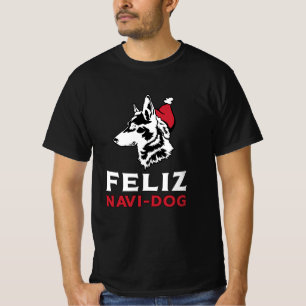 Camiseta German shepherd Feliz Navi-Dog Cães Vintage Engraç