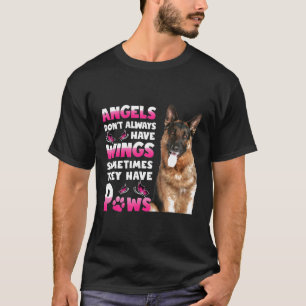 Camiseta German shepherd Gif Algum Tempo Anjo Tem Pias