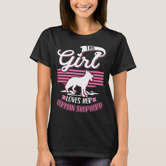 Camiseta German Shepherd Girl German Shepherd  1 (Frente)