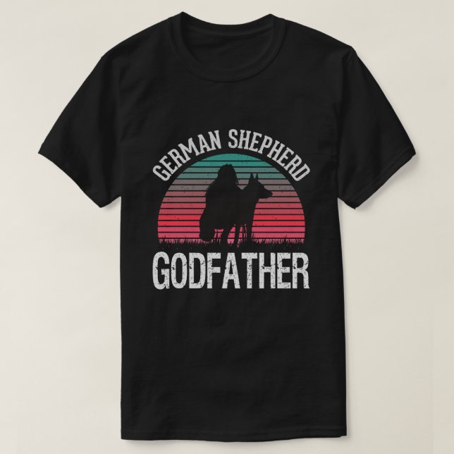 Camiseta German shepherd GODFATHER Vintage (Frente do Design)