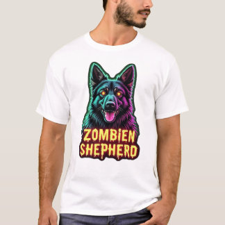 Camiseta German Shepherd GSD Shep Zombie Dog Halloween Esse