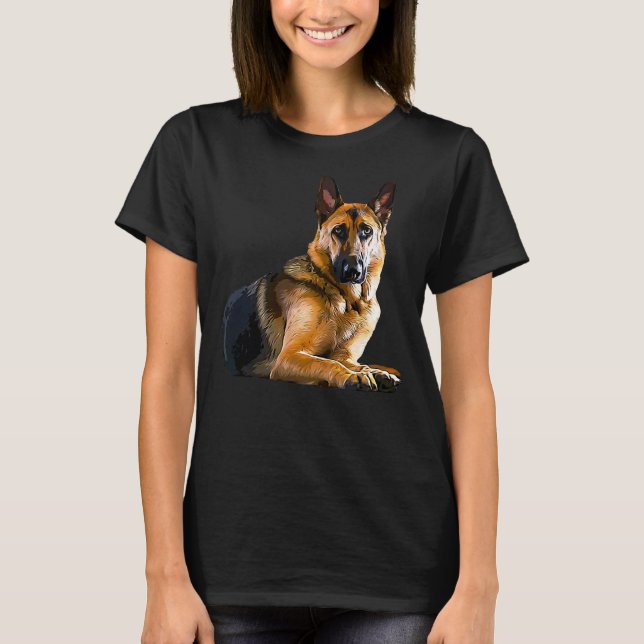 Camiseta German shepherd Gsd Tão Na moda! (Frente)