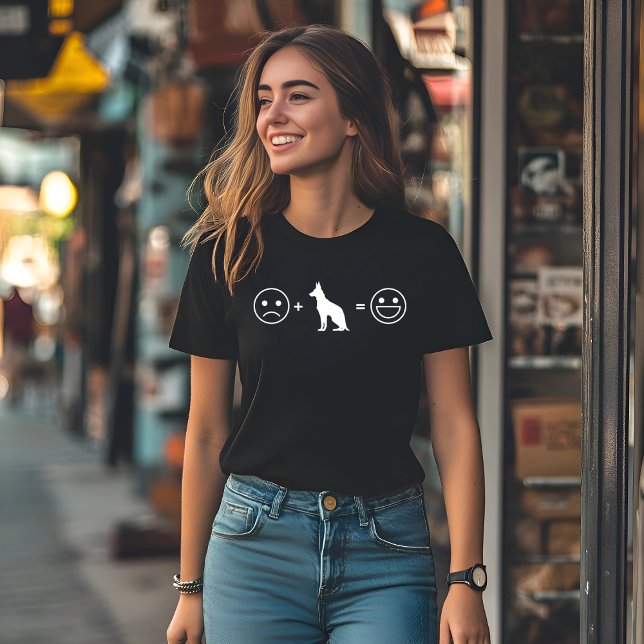 Camiseta German shepherd Igual à Felicidade (Criador carregado)