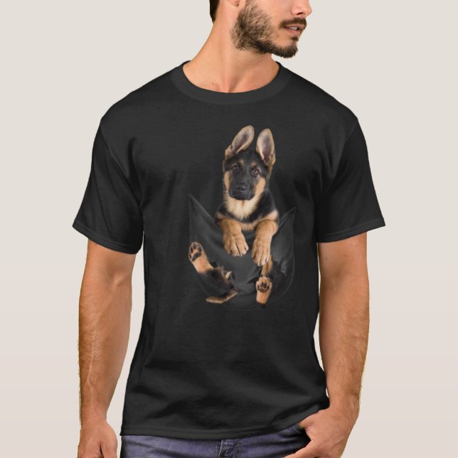 Camiseta German Shepherd In Pocket Funny Dog Lover Gifts fu (Frente)