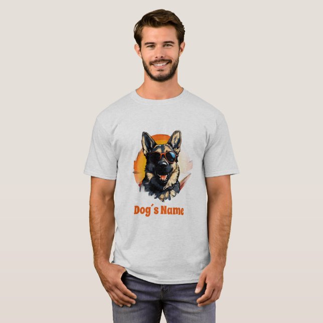 Camiseta German shepherd legal com óculos de sol (Frente Completa)