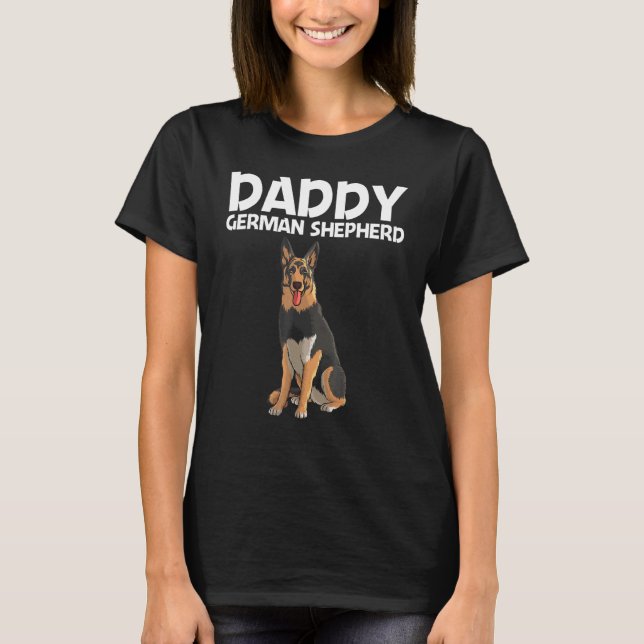 Camiseta German shepherd legal Para Homens Pai GSD Dog K9 O (Frente)
