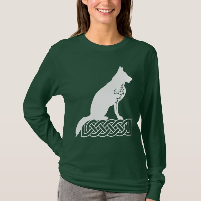 Camiseta German shepherd Loki Sailor's Knot White (Frente)