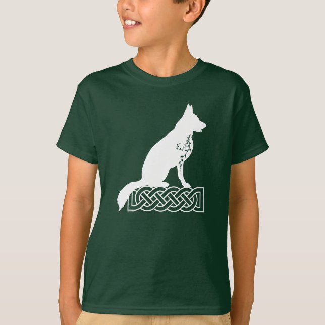 Camiseta German shepherd Loki Sailor's Knot White (Frente)