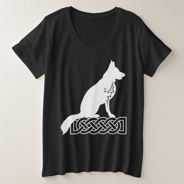 Camiseta German shepherd Loki Sailor's Knot White (Frente do Design)