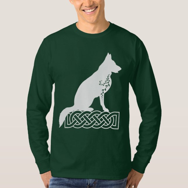 Camiseta German shepherd Loki Sailor's Knot White (Frente)