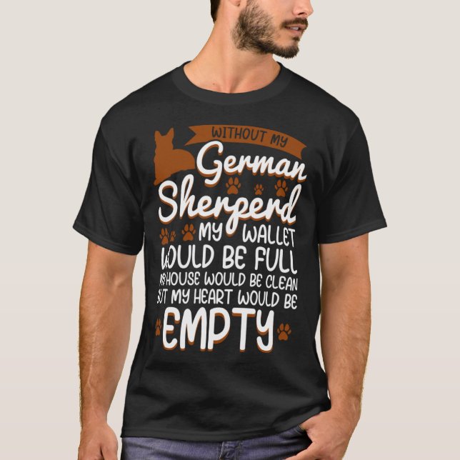Camiseta German Shepherd   love dog quote (Frente)