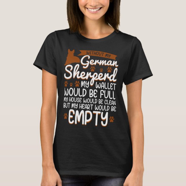 Camiseta German Shepherd   love dog quote (Frente)