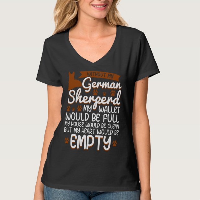 Camiseta German Shepherd   love dog quote (Frente)