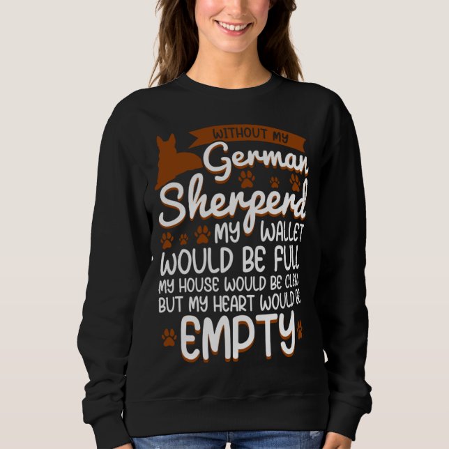 Camiseta German Shepherd   love dog quote (Frente)
