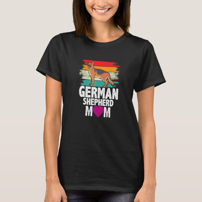 Camiseta German shepherd Mãe Cachorro Mãe Pet Mãe (Frente)