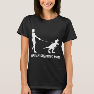 Camiseta German shepherd Mãe Dinossauro GSD Proprietárias T
