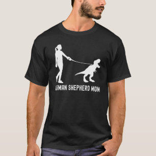 Camiseta German shepherd Mãe Dinossauro GSD Proprietárias T