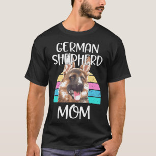Camiseta German shepherd Mãe Gsd Breed Dog Retro