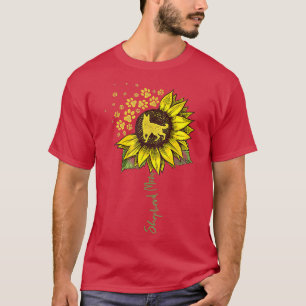 Camiseta German shepherd Mãe Pastor De Girassol Dói Cachorr