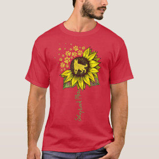 Camiseta German shepherd Mãe Pastor De Girassol Dói Cachorr