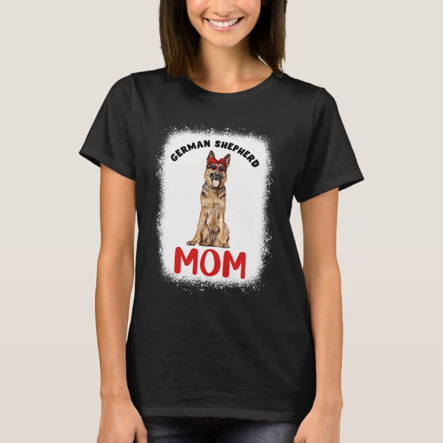 Camiseta German shepherd Mãe, Proprietária De Cachorro, Mul (Frente)
