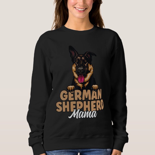 Camiseta German Shepherd Mama Black and Tan German Shepherd (Frente)